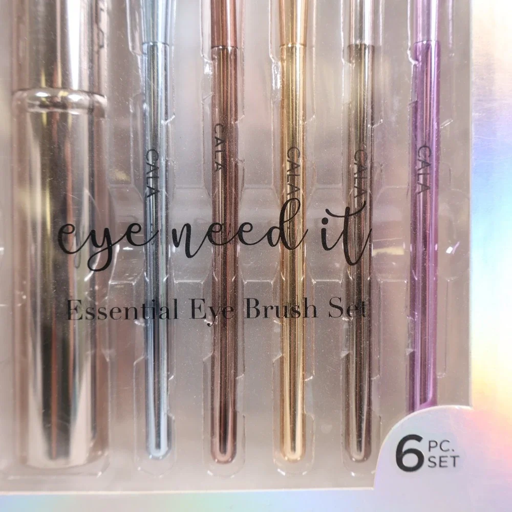 CALA Eye Need It Essential Eye Kit 5pc. Metallic Makeup Brush Set + Travel Case
